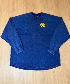 Vintage Disney Parks Toy Story Sheriff Woody Blue Acid Wash Spirit Jersey